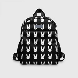 Детский рюкзак Bunny pattern black, цвет: 3D-принт