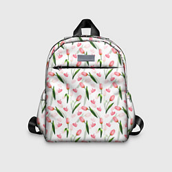 Детский рюкзак Тюльпаны и сердечки - паттерн, цвет: 3D-принт