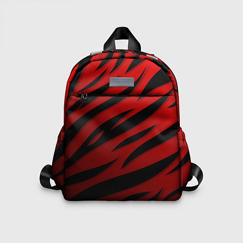Детский рюкзак Красный градиент - языки пламени / 3D-принт – фото 1