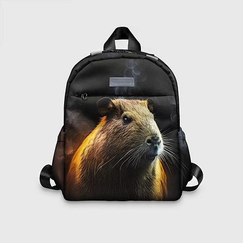 Детский рюкзак Капибара и дым / 3D-принт – фото 1
