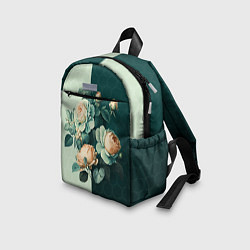 Детский рюкзак Розы на зеленом фоне, цвет: 3D-принт — фото 2