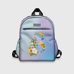 Детский рюкзак Цветочная восьмёрка, цвет: 3D-принт