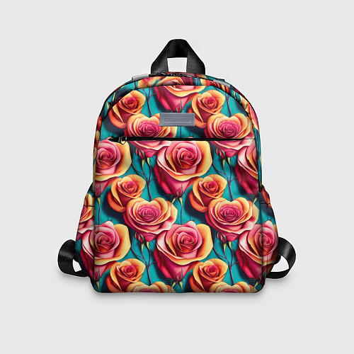 Детский рюкзак Паттерн с розами / 3D-принт – фото 1