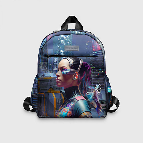 Детский рюкзак Cyberpunk - brave girl - neural network / 3D-принт – фото 1