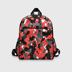 Детский рюкзак Красно-черный камуфляж, цвет: 3D-принт
