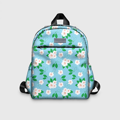 Детский рюкзак Узор из белоснежных цветков вишни / 3D-принт – фото 1