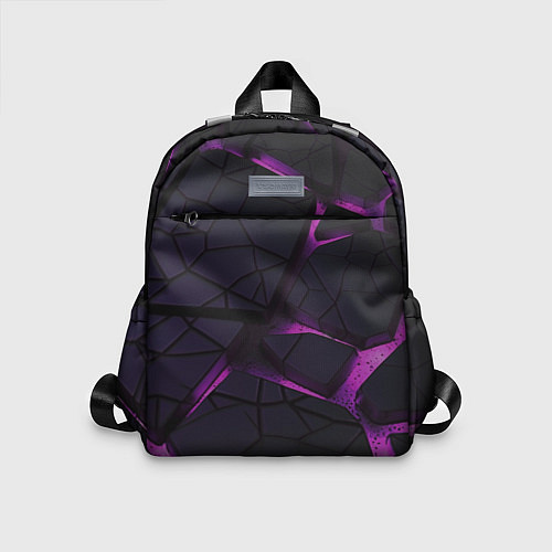 Детский рюкзак Фиолетовые неоновые плиты / 3D-принт – фото 1