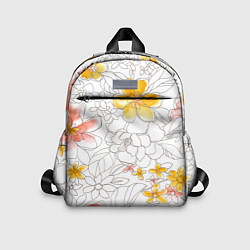 Детский рюкзак Нарисованный цветы - светлый, цвет: 3D-принт
