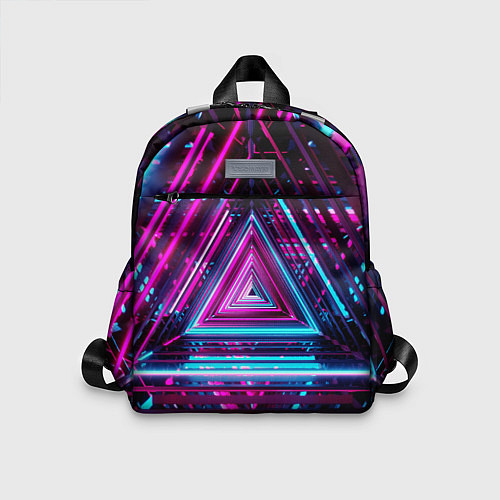 Детский рюкзак Неоновые линии / 3D-принт – фото 1