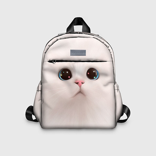 Детский рюкзак Милый кот с большими глазами / 3D-принт – фото 1