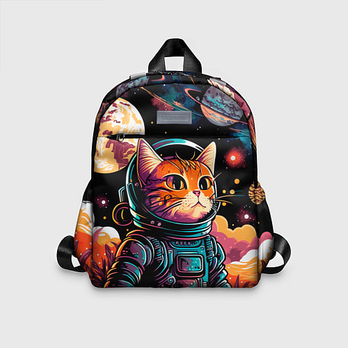Детский рюкзак Милый котик из космоса / 3D-принт – фото 1