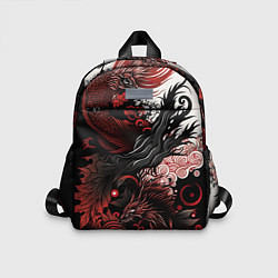 Детский рюкзак Красный Irezumi узор, цвет: 3D-принт