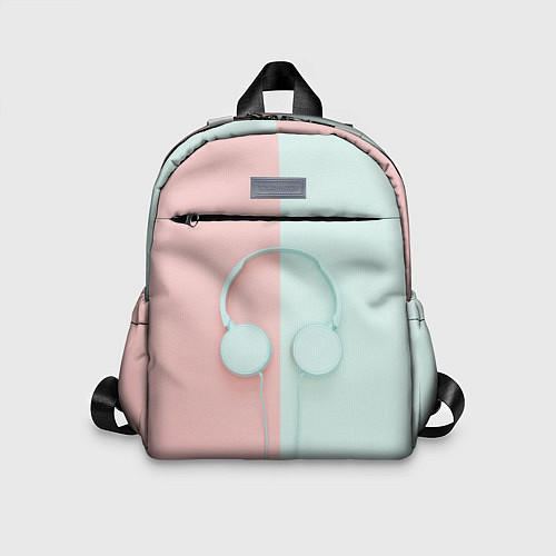 Детский рюкзак Наушники цвета морской волны / 3D-принт – фото 1