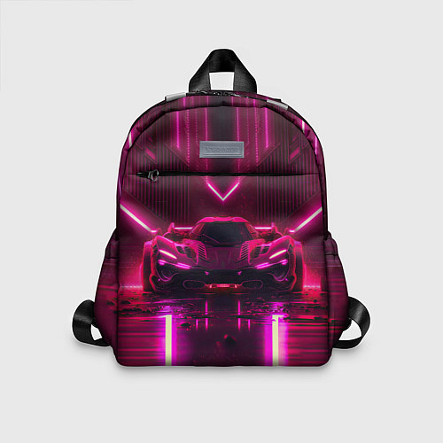 Детский рюкзак Неоновый спорткар / 3D-принт – фото 1