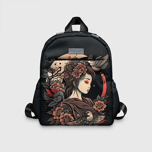 Детский рюкзак Портрет девушки: арт нейросети в стиле японской та / 3D-принт – фото 1