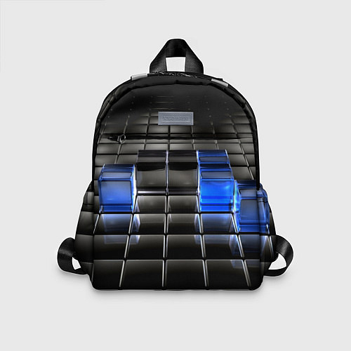 Детский рюкзак Хромированные кубы абстракция / 3D-принт – фото 1