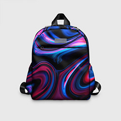 Детский рюкзак Разводы красок и бензина неоновый, цвет: 3D-принт