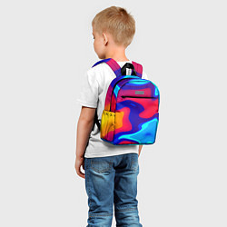 Детский рюкзак Смесь красок ультрафиолет, цвет: 3D-принт — фото 2
