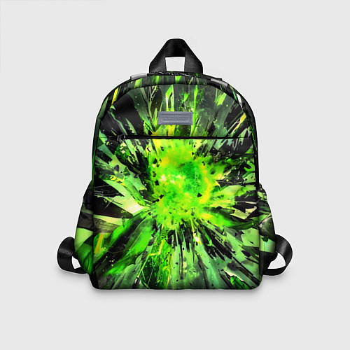 Детский рюкзак Fractal green explosion / 3D-принт – фото 1