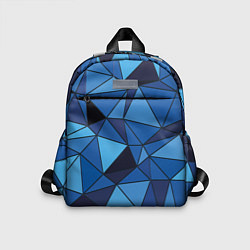Детский рюкзак Синие треугольники, абстракт, цвет: 3D-принт