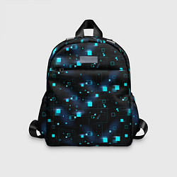Детский рюкзак Светящиеся неоновые квадраты, цвет: 3D-принт