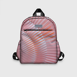 Детский рюкзак Абстрактные розовые волнообразные линии, цвет: 3D-принт