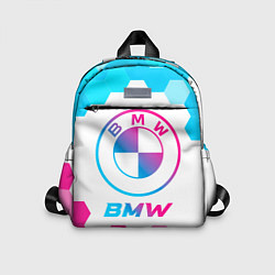 Детский рюкзак BMW neon gradient style, цвет: 3D-принт
