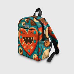 Детский рюкзак Веселое сердце с зубами, цвет: 3D-принт — фото 2