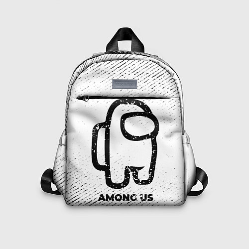 Детский рюкзак Among Us с потертостями на светлом фоне / 3D-принт – фото 1