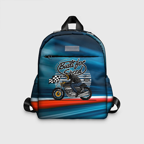 Детский рюкзак Гонщик мотоциклист / 3D-принт – фото 1