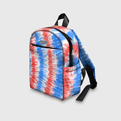 Детский рюкзак Тай-дай красный с голубым, цвет: 3D-принт — фото 2