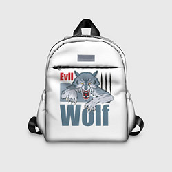 Детский рюкзак Злой волк - оскал, цвет: 3D-принт