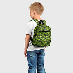 Детский рюкзак Сочная текстура из мелкого киви, цвет: 3D-принт — фото 2