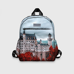 Детский рюкзак Замок в горах и красный лес, цвет: 3D-принт