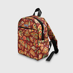 Детский рюкзак Кусочки пиццы ассорти - акварельный паттерн, цвет: 3D-принт — фото 2