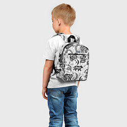 Детский рюкзак Веточки и лесные звери - паттерн, цвет: 3D-принт — фото 2