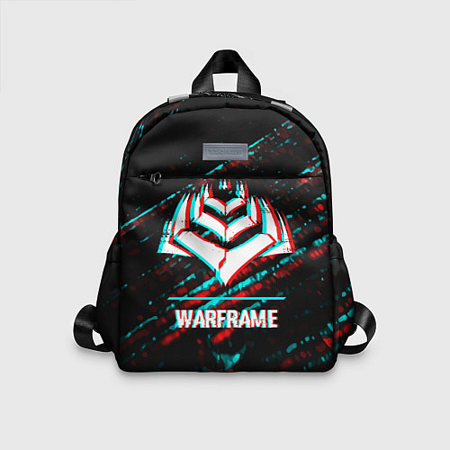 Детский рюкзак Warframe в стиле glitch и баги графики на темном ф / 3D-принт – фото 1