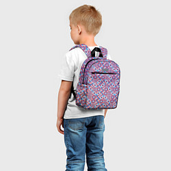 Детский рюкзак Голубой векторный узор, цвет: 3D-принт — фото 2