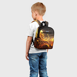 Детский рюкзак Желтые абстрактные узоры, цвет: 3D-принт — фото 2