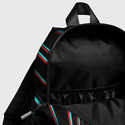 Детский рюкзак Символ Danganronpa в стиле glitch на темном фоне, цвет: 3D-принт — фото 2