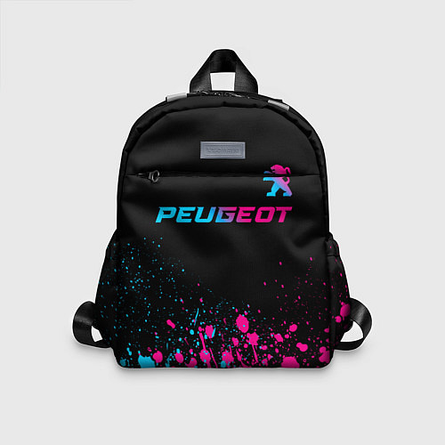 Детский рюкзак Peugeot - neon gradient: символ сверху / 3D-принт – фото 1