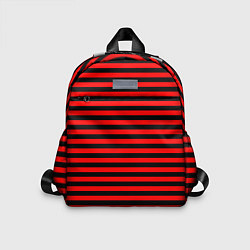 Детский рюкзак Черно-красные полосы, цвет: 3D-принт