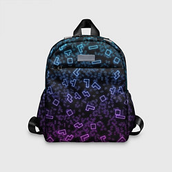 Детский рюкзак Неоновый узор тетрис, цвет: 3D-принт