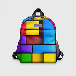 Детский рюкзак Красочные объемные блоки, цвет: 3D-принт