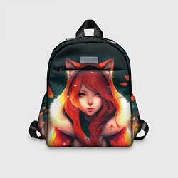 Детский рюкзак Рыжая девушка-лиса, цвет: 3D-принт