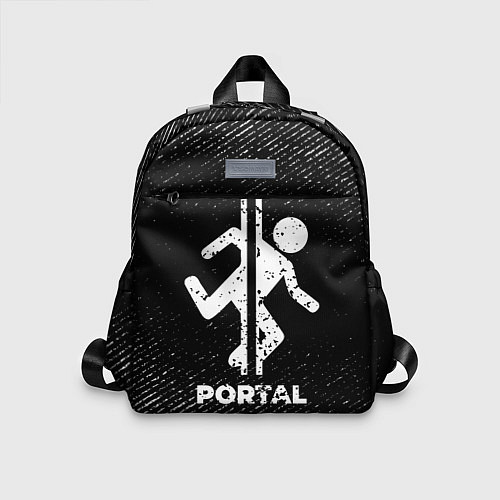Детский рюкзак Portal с потертостями на темном фоне / 3D-принт – фото 1