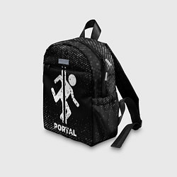 Детский рюкзак Portal с потертостями на темном фоне, цвет: 3D-принт — фото 2