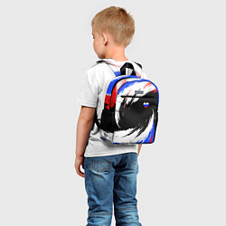 Детский рюкзак Сердечко Россия - мазки кисти, цвет: 3D-принт — фото 2