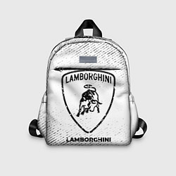 Детский рюкзак Lamborghini с потертостями на светлом фоне