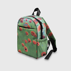 Детский рюкзак Красные маки в поле, цвет: 3D-принт — фото 2